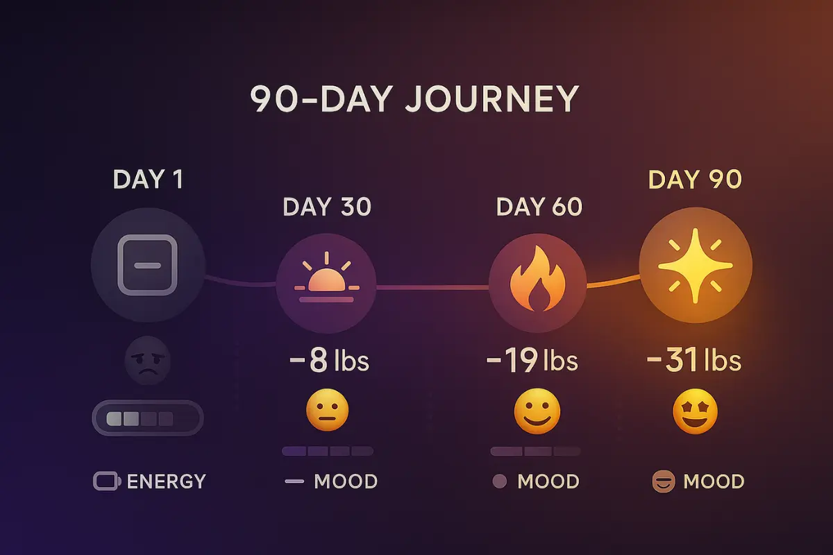 Mitolyn before and after 90-day timeline results