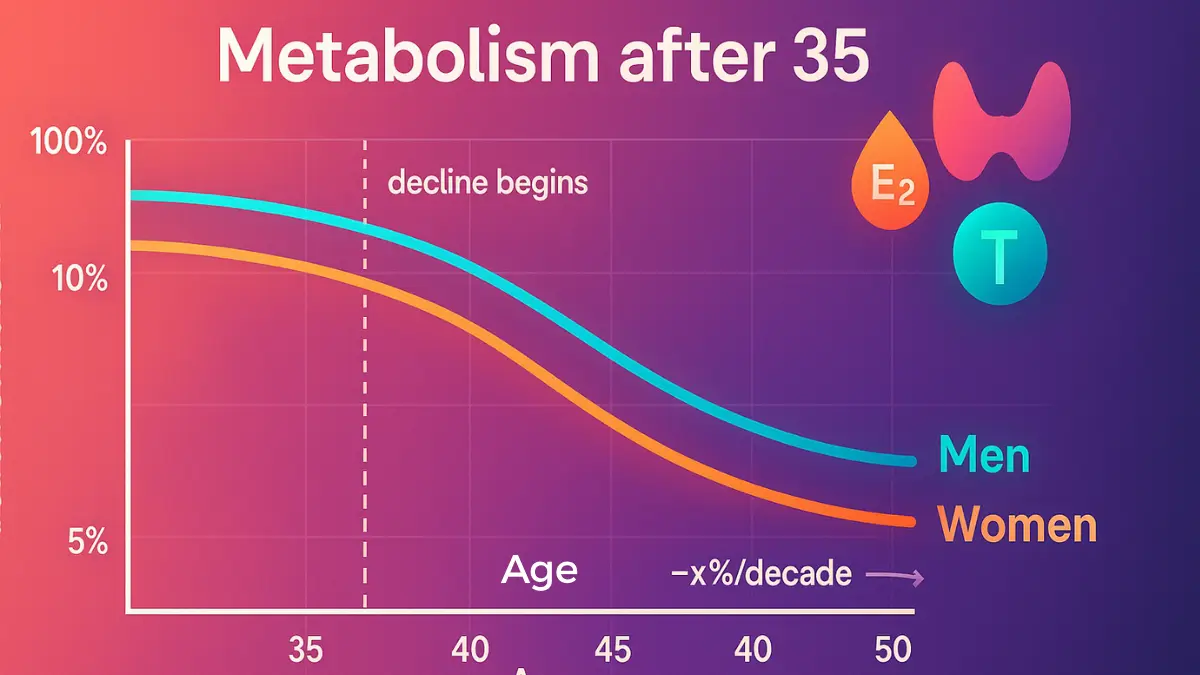 Metabolism and hormone changes after age 35 chart for men and women