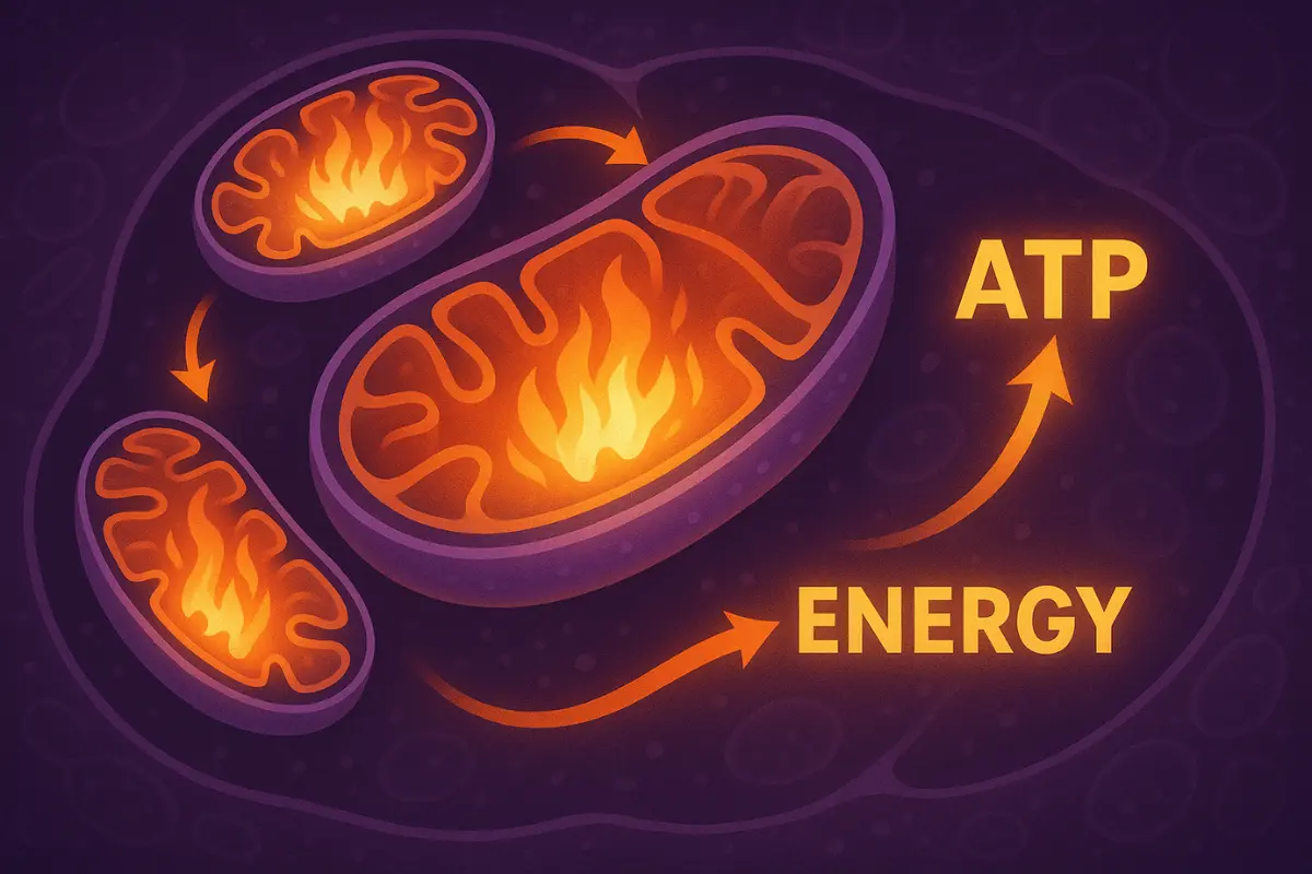 Mitolyn Review 2025 - Mitochondria diagram showing cellular energy production