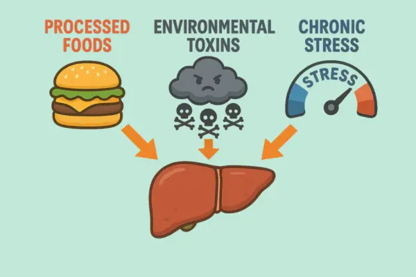 Modern lifestyle factors affecting liver detox benefits and health